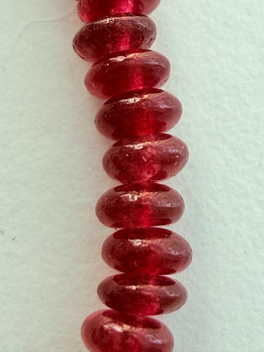 Ruby Red Gemstone Choker Necklace | Burgundy Beaded Necklace - Picture 4 of 8